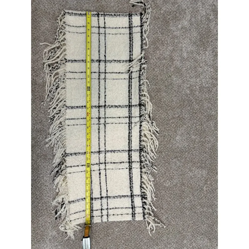 Emanuel Geraldo Plaid Fringe Scarf | Soft Woven Wrap One Size